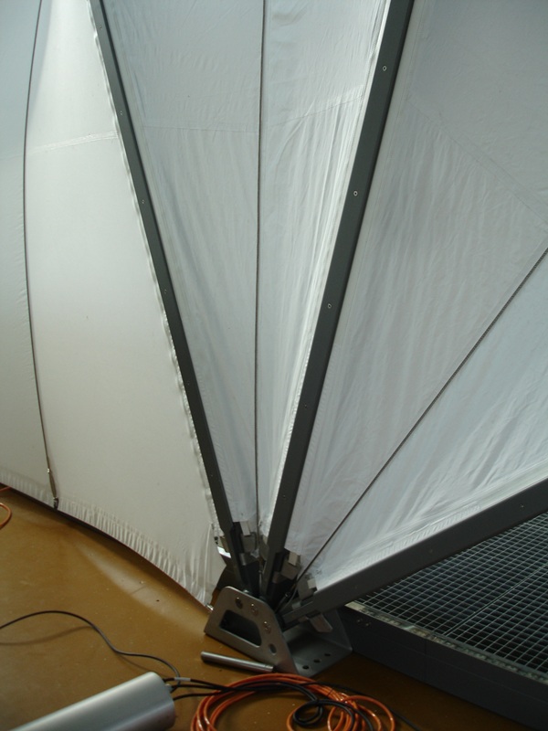 Membrankonstruktion Detail unten